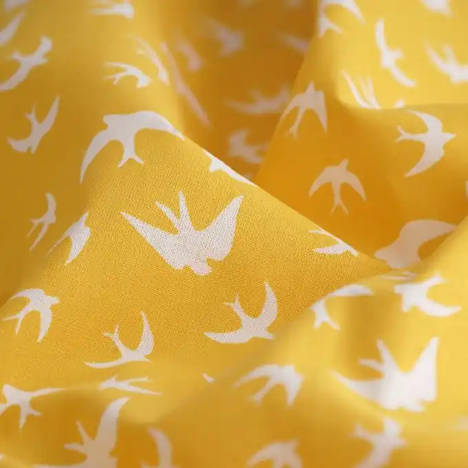 Jetzt Bestellen Baumwollstoff Gelb Vögel