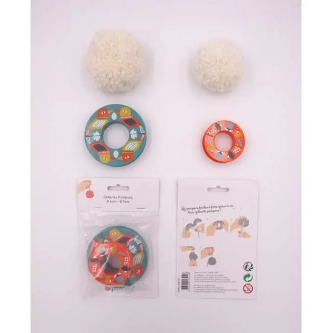 2 Schnittmuster magnetische Pompons Handgefertigt