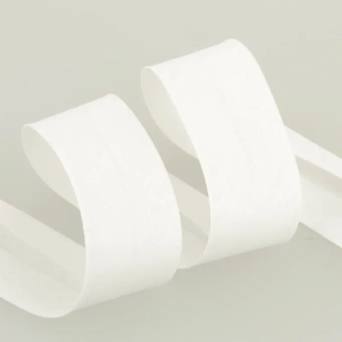 20 mm Schrägband gefaltet – weiß Schneller Versand