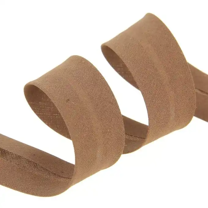 20 mm Schrägband gefaltet – chokolade Expressversand