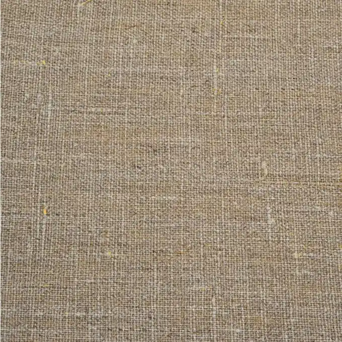 100% Leinen Glitzerstoff taupe goldfarben Großhandel